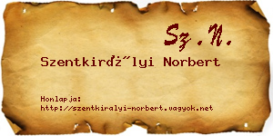 Szentkirályi Norbert névjegykártya