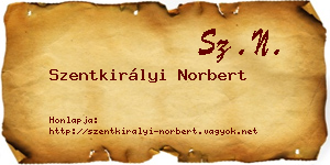 Szentkirályi Norbert névjegykártya